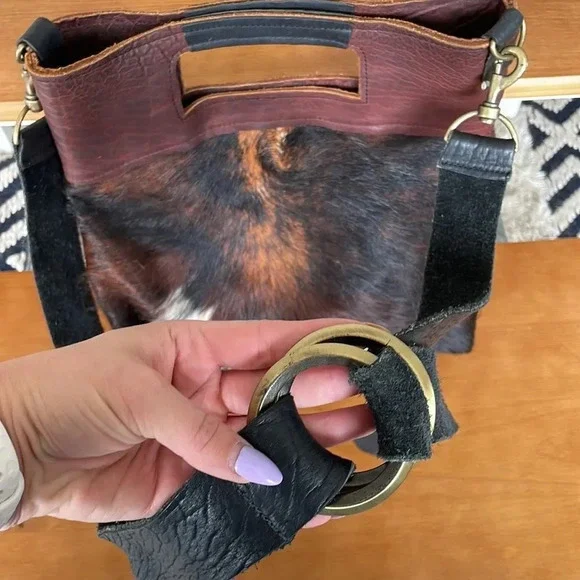 Stone Feather Road Custom Cowhide Leather Bantam Bag
